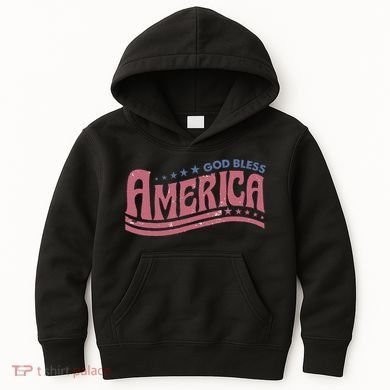God Bless America Independence Day Kids Hoodie