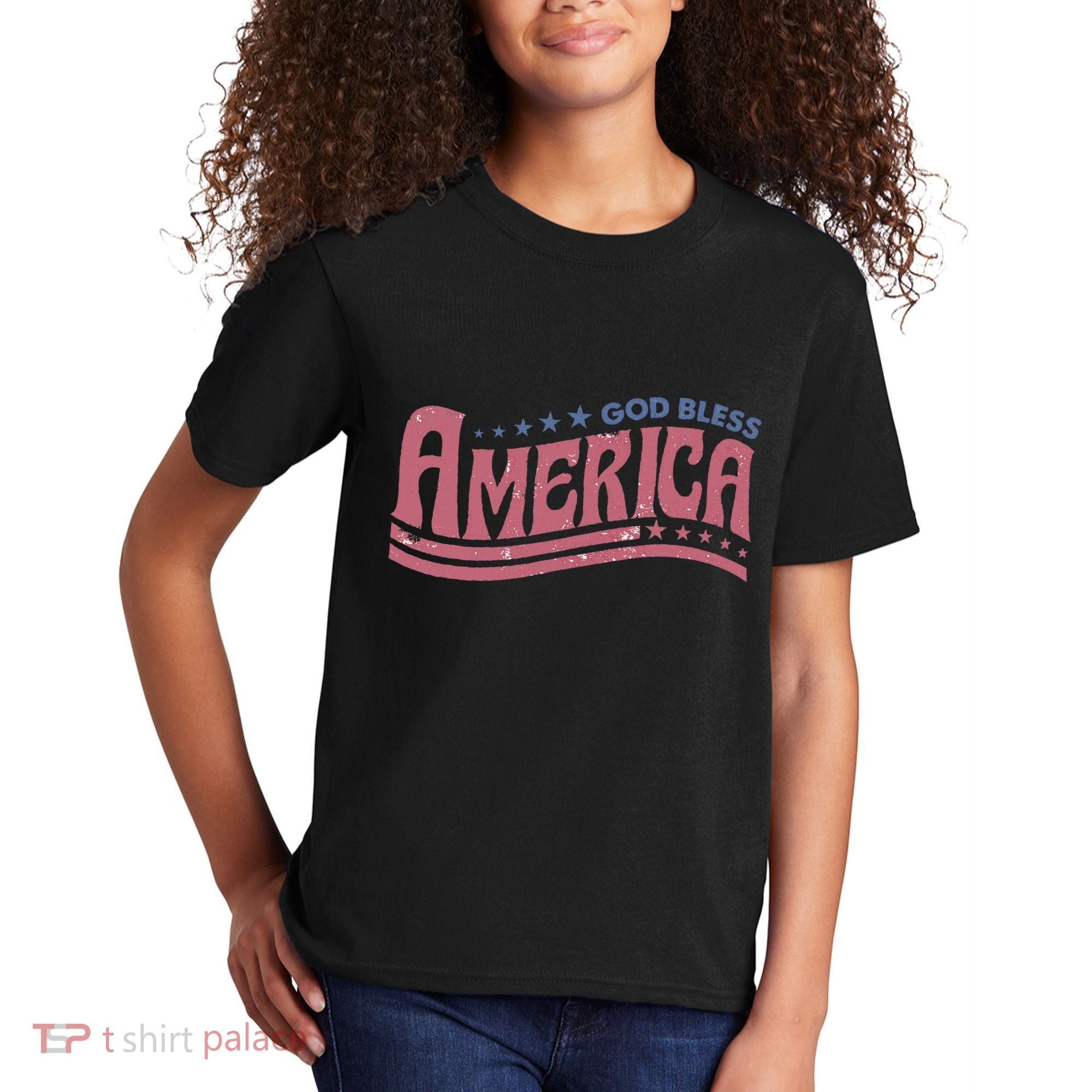 God Bless America Independence Day Kids T-Shirt