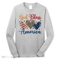 God Bless America Patriotic 4th Of July American Christians Long Sleeve Shirt thumb 0