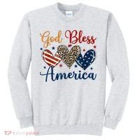 God Bless America Patriotic 4th Of July American Christians Sweatshirt thumb 0