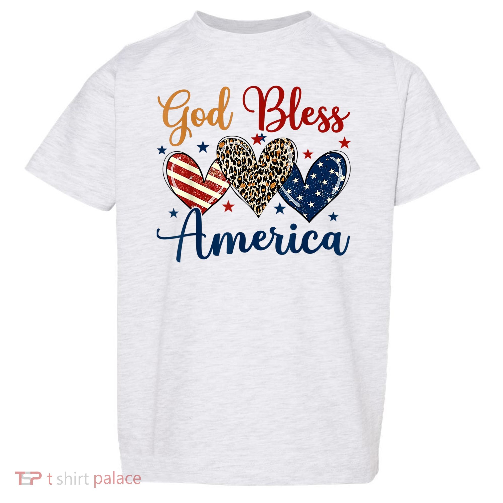 God Bless America Patriotic 4th Of July American Christians Toddler T-Shirt