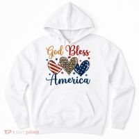 God Bless America Patriotic 4th Of July American Christians Hoodie thumb 0