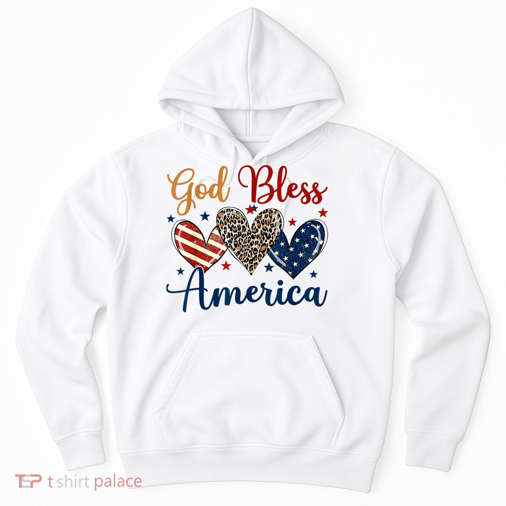 God Bless America Patriotic 4th Of July American Christians Hoodie
