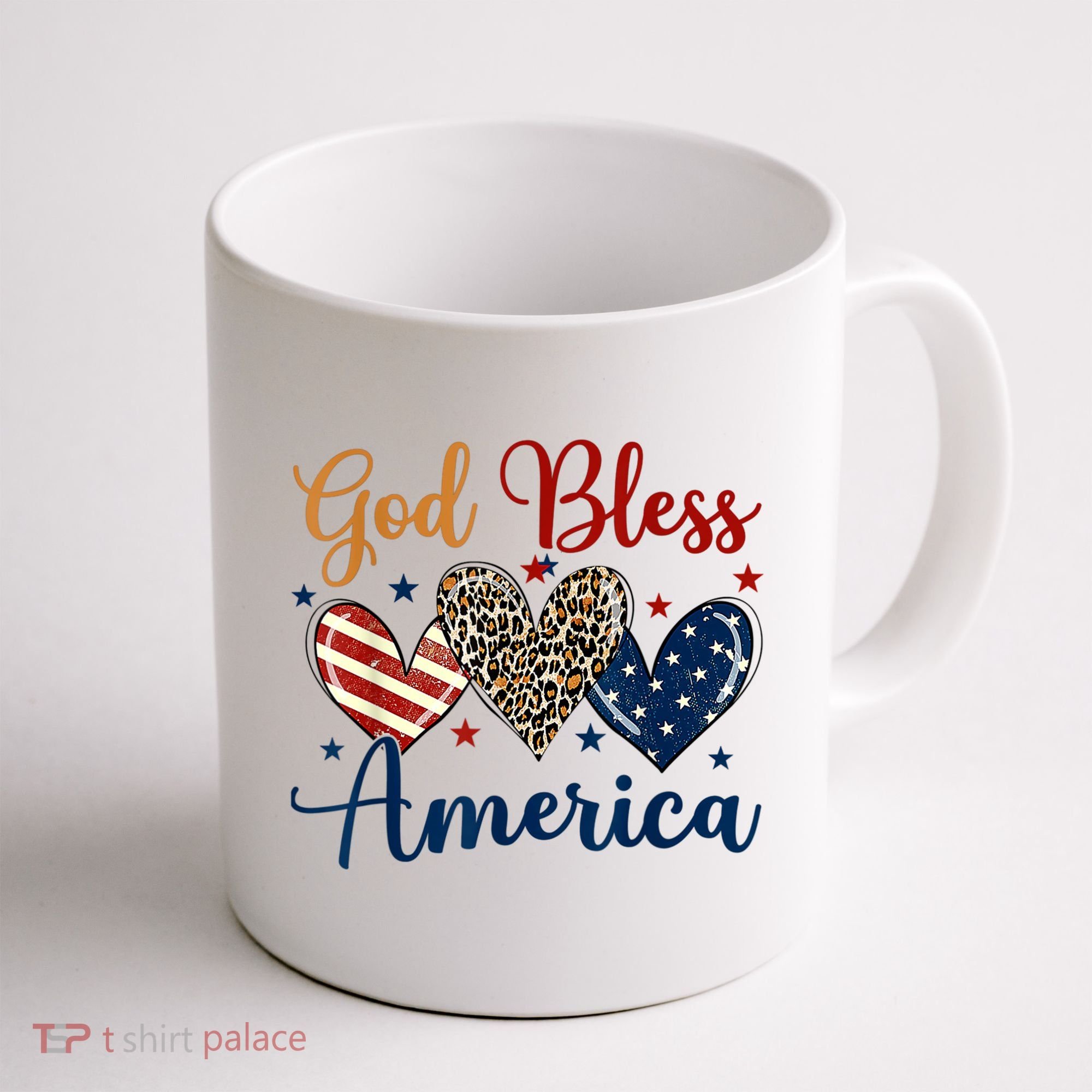 God Bless America Patriotic 4th Of July American Christians Coffee Mug