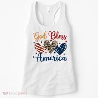 God Bless America Patriotic 4th Of July American Christians Women's Tank Top thumb 0