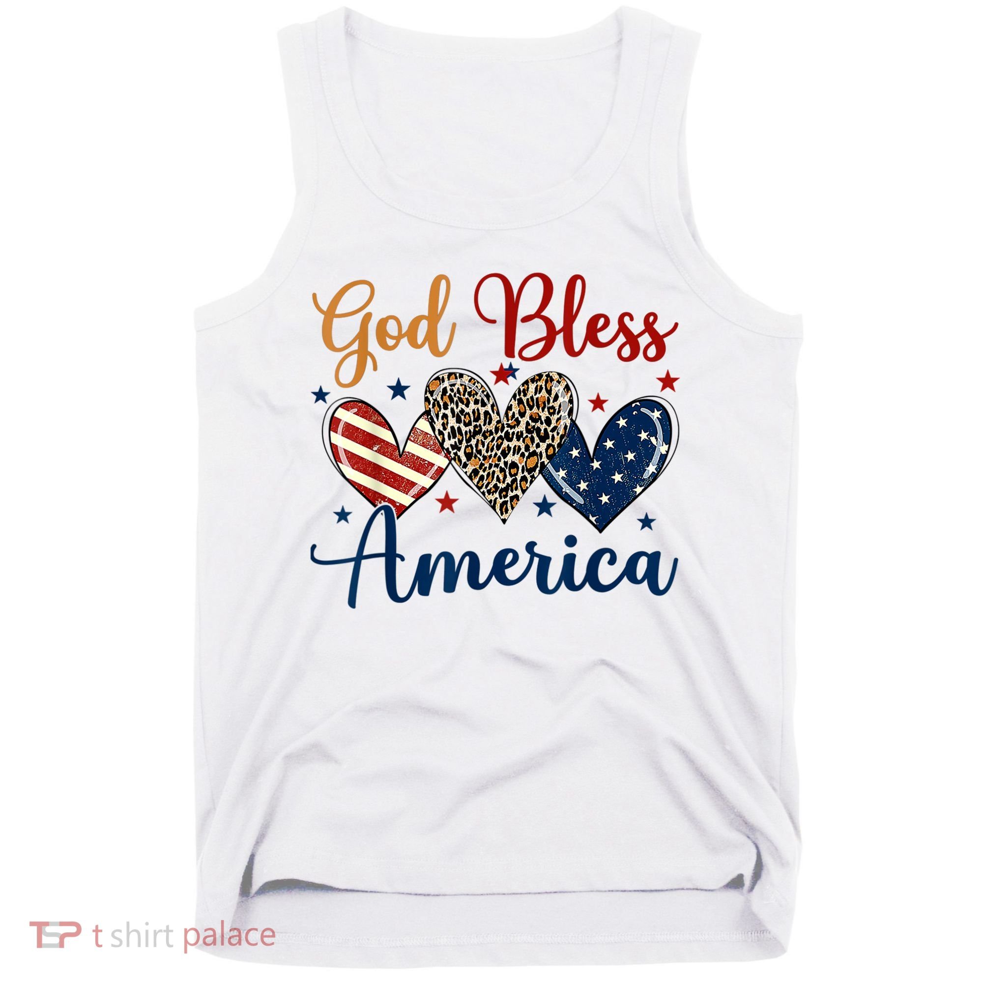 God Bless America Patriotic 4th Of July American Christians Tank Top