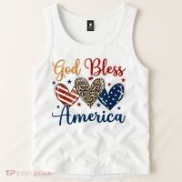 God Bless America Patriotic 4th Of July American Christians Tank Top thumb 2