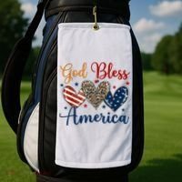 God Bless America Patriotic 4th Of July American Christians Golf Towel thumb 2