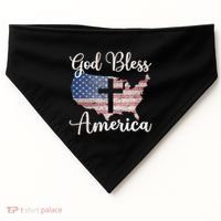God Bless America USA-Made Doggie Bandana thumb 0