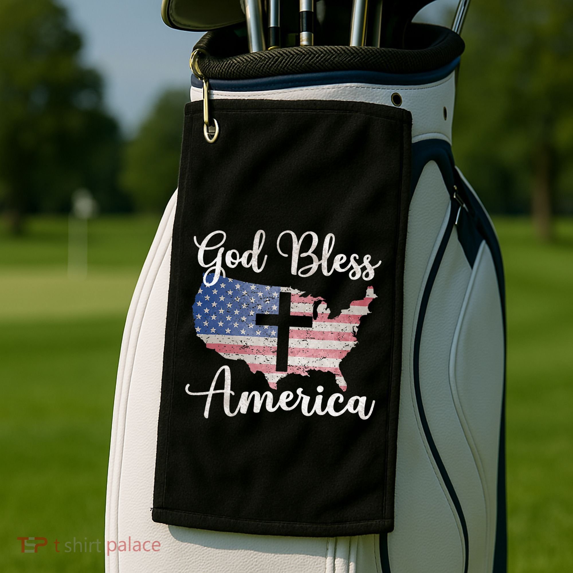 God Bless America Golf Towel