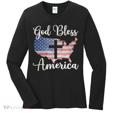 God Bless America Women's Long Sleeve Shirt