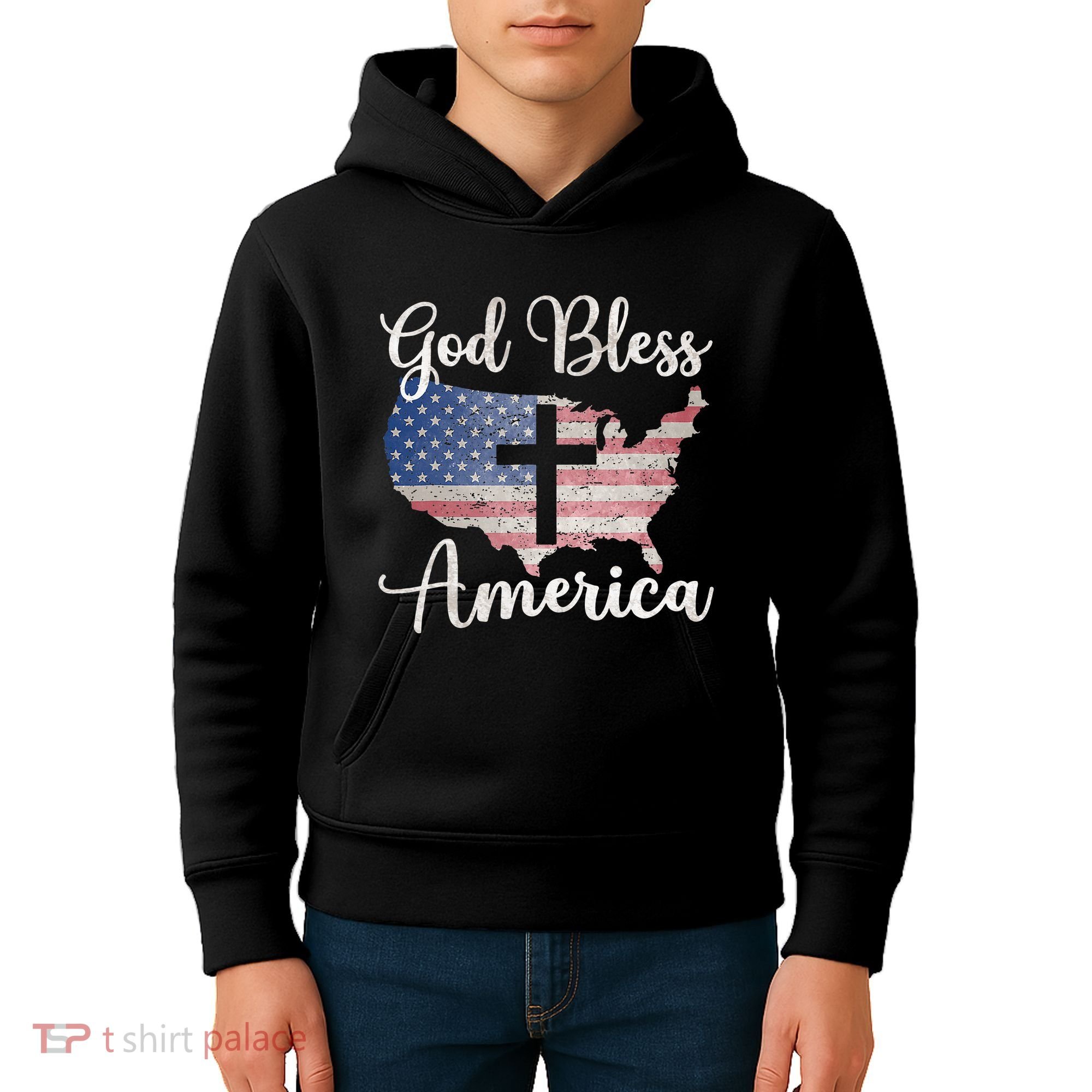 God Bless America Kids Hoodie