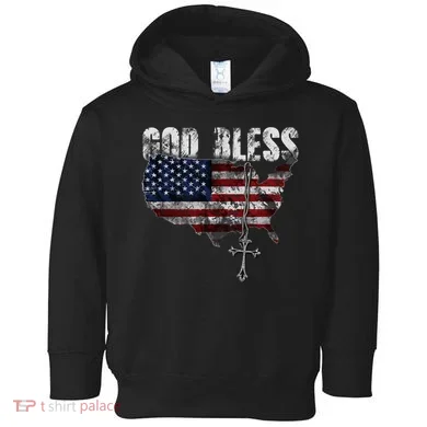 God Bless America Toddler Hoodie