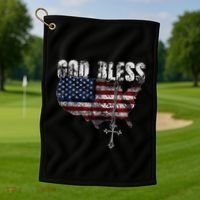God Bless America Golf Towel thumb 1