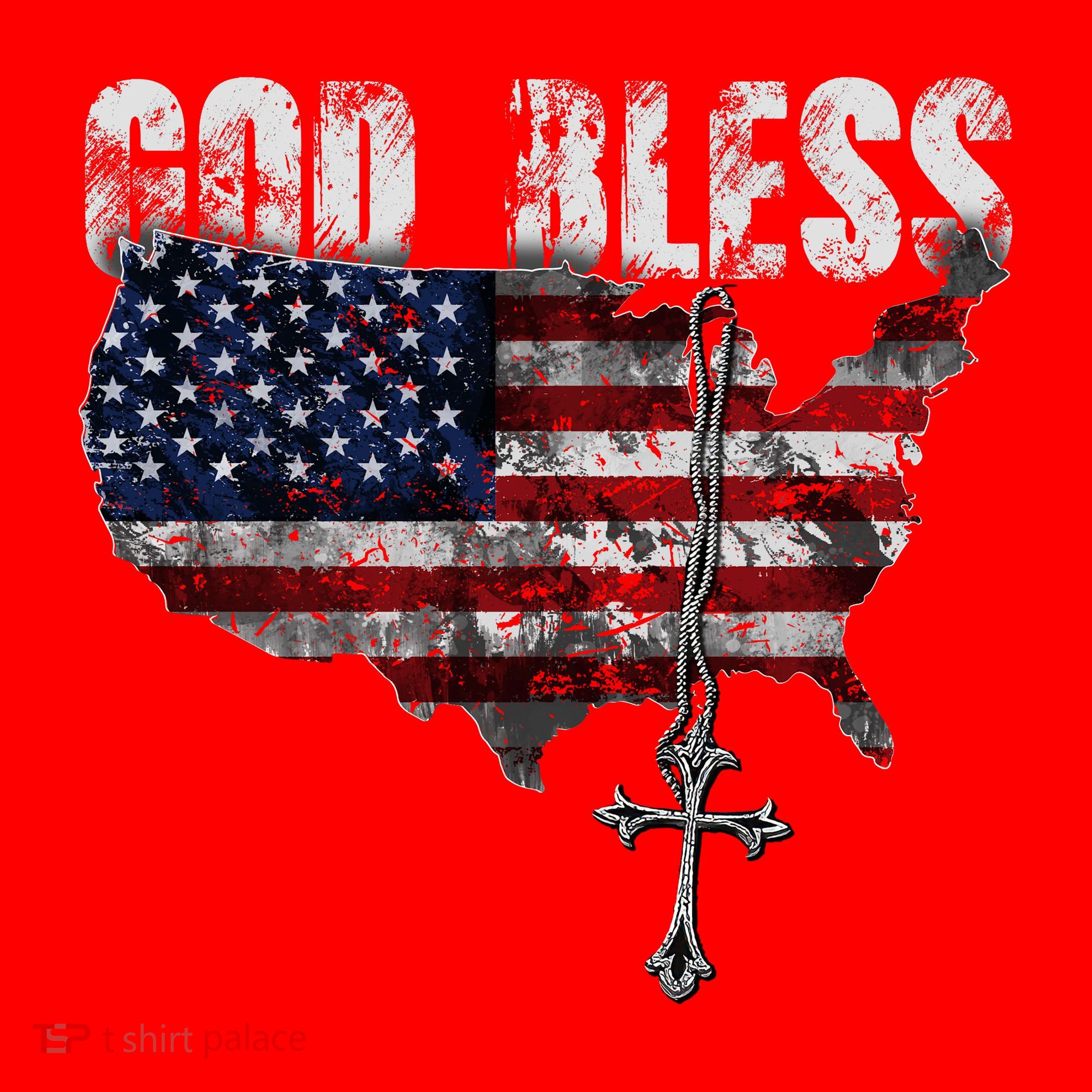 God Bless America Santa Hat