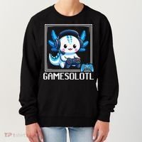 Gamesolotl Blue Axolotl Gaming Video Game Women's Sweatshirt thumb 0