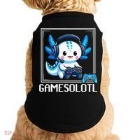 Gamesolotl Blue Axolotl Gaming Video Game Doggie Tank thumb 0