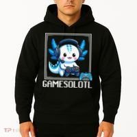 Gamesolotl Blue Axolotl Gaming Video Game Hoodie thumb 2