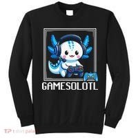 Gamesolotl Blue Axolotl Gaming Video Game Sweatshirt thumb 0