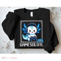 Gamesolotl Blue Axolotl Gaming Video Game Sweatshirt thumb 2