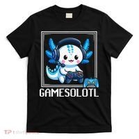 Gamesolotl Blue Axolotl Gaming Video Game T-Shirt thumb 0