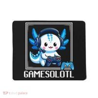 Gamesolotl Blue Axolotl Gaming Video Game Mousepad thumb 0