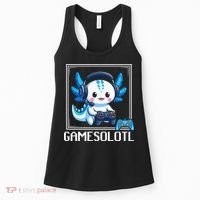 Gamesolotl Blue Axolotl Gaming Video Game Women's Tank Top thumb 0