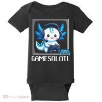 Gamesolotl Blue Axolotl Gaming Video Game Baby Bodysuit thumb 0