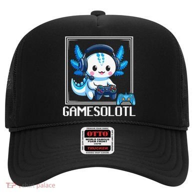 Gamesolotl Blue Axolotl Gaming Video Game Hat