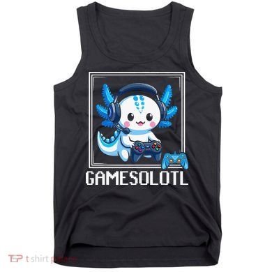 Gamesolotl Blue Axolotl Gaming Video Game Tank Top