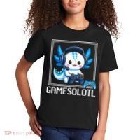Gamesolotl Blue Axolotl Gaming Video Game Kids T-Shirt thumb 2