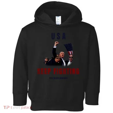 God Bless America “Keep Fighting” Toddler Hoodie