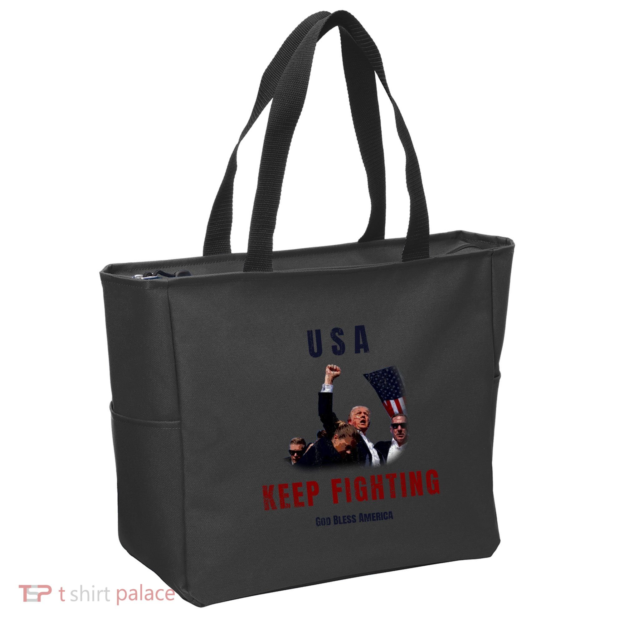 God Bless America “Keep Fighting” Tote Bag