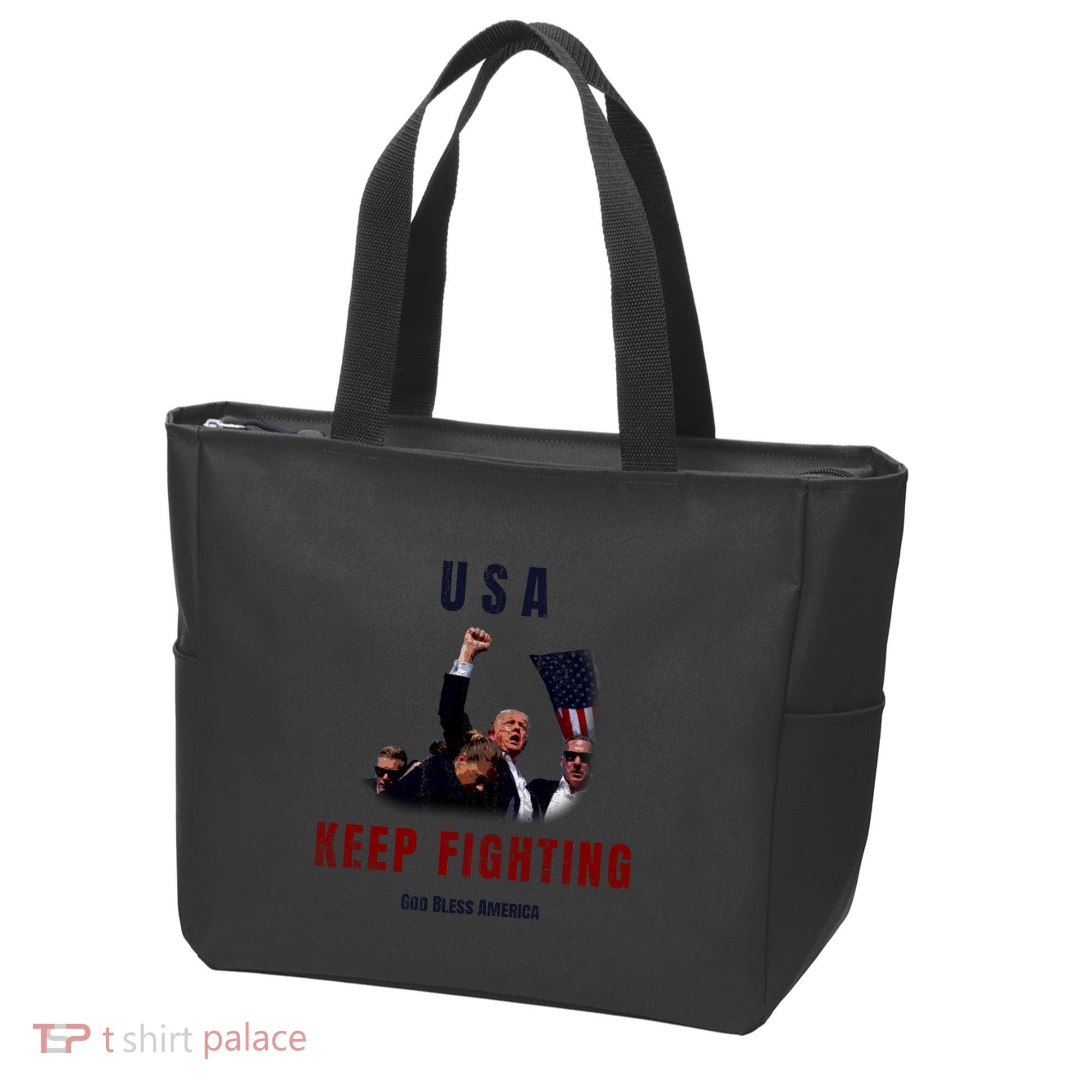 God Bless America “Keep Fighting” Tote Bag