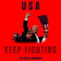 God Bless America “Keep Fighting” Santa Hat thumb 1