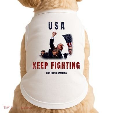 God Bless America “Keep Fighting” Doggie Tank