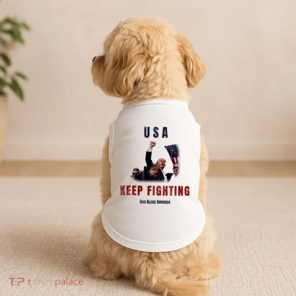 God Bless America “Keep Fighting” Doggie Tank