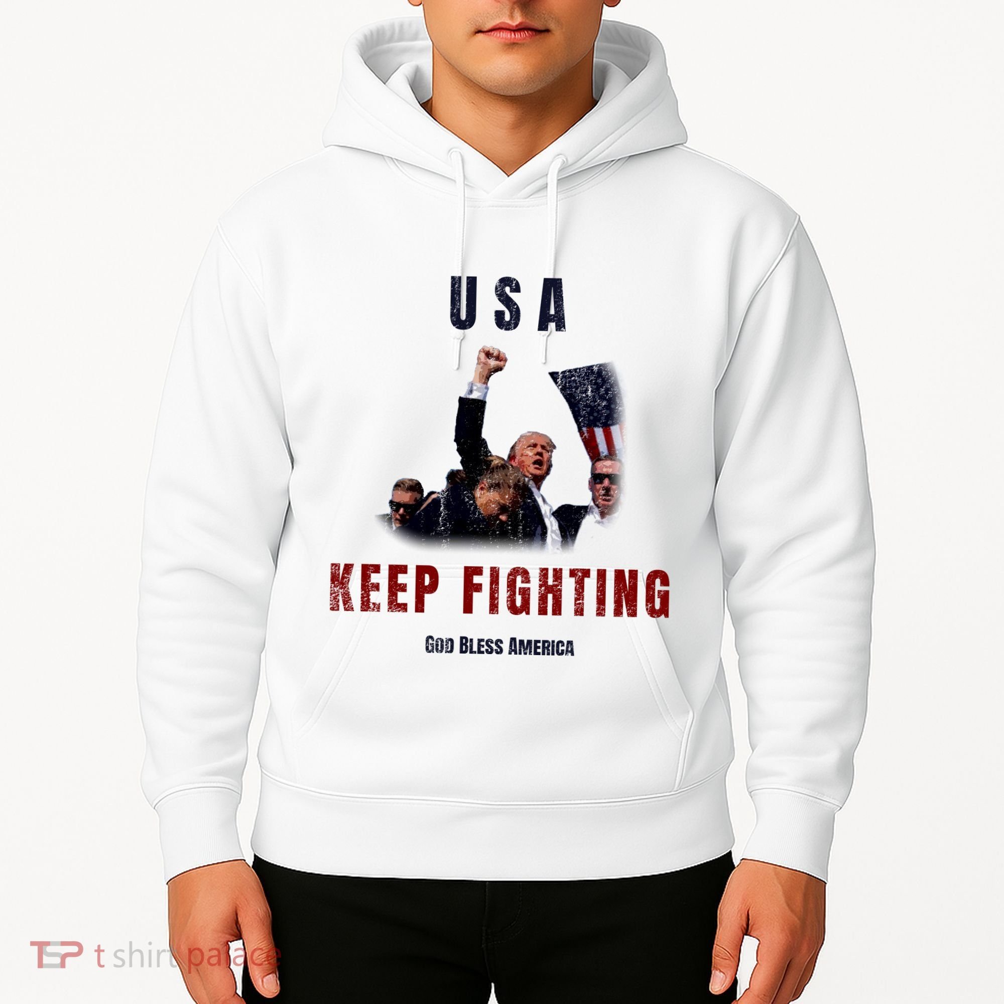God Bless America “Keep Fighting” Hoodie