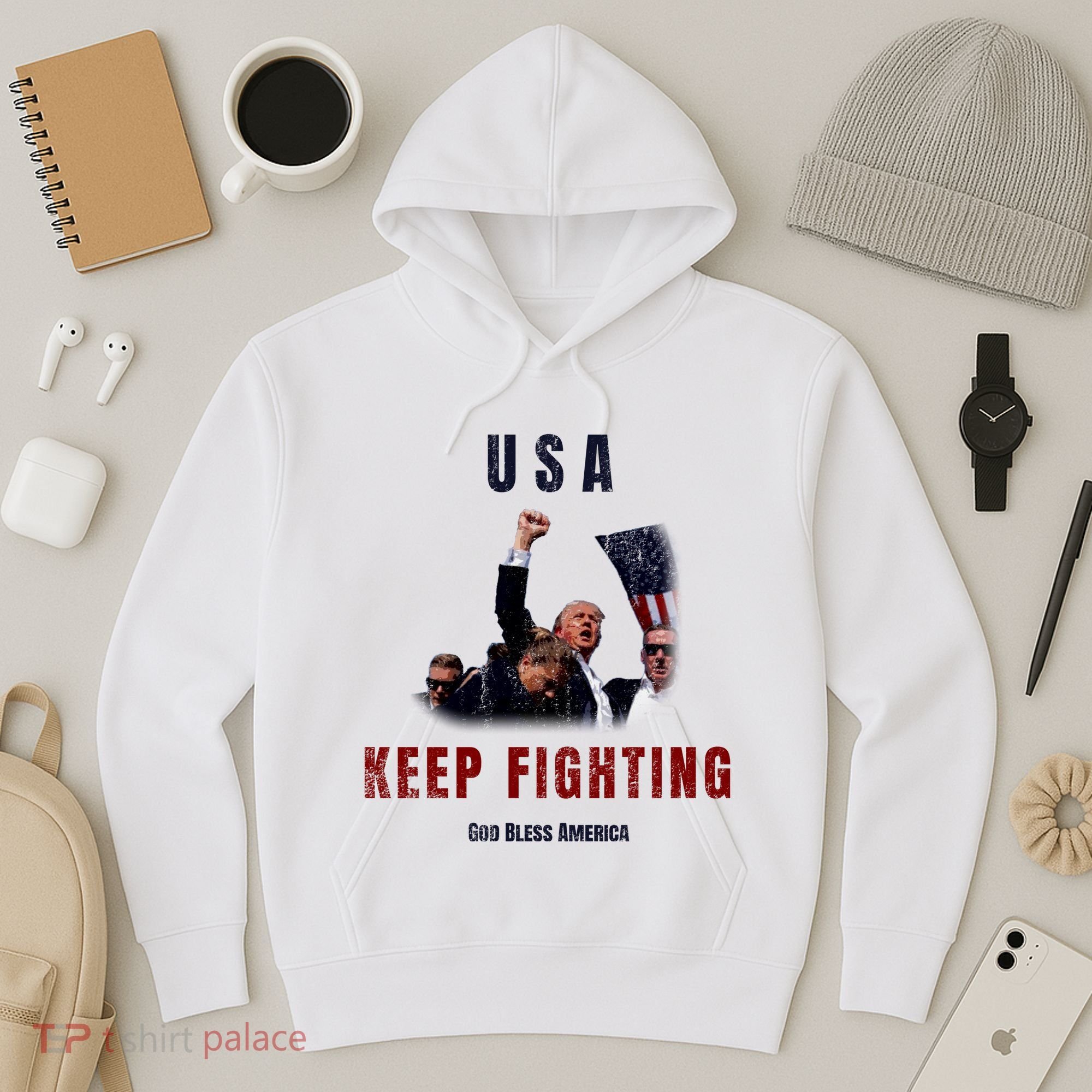 God Bless America “Keep Fighting” Hoodie
