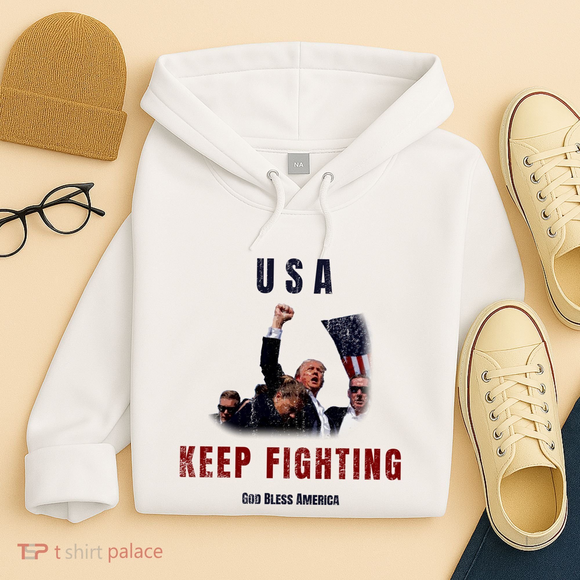 God Bless America “Keep Fighting” Hoodie