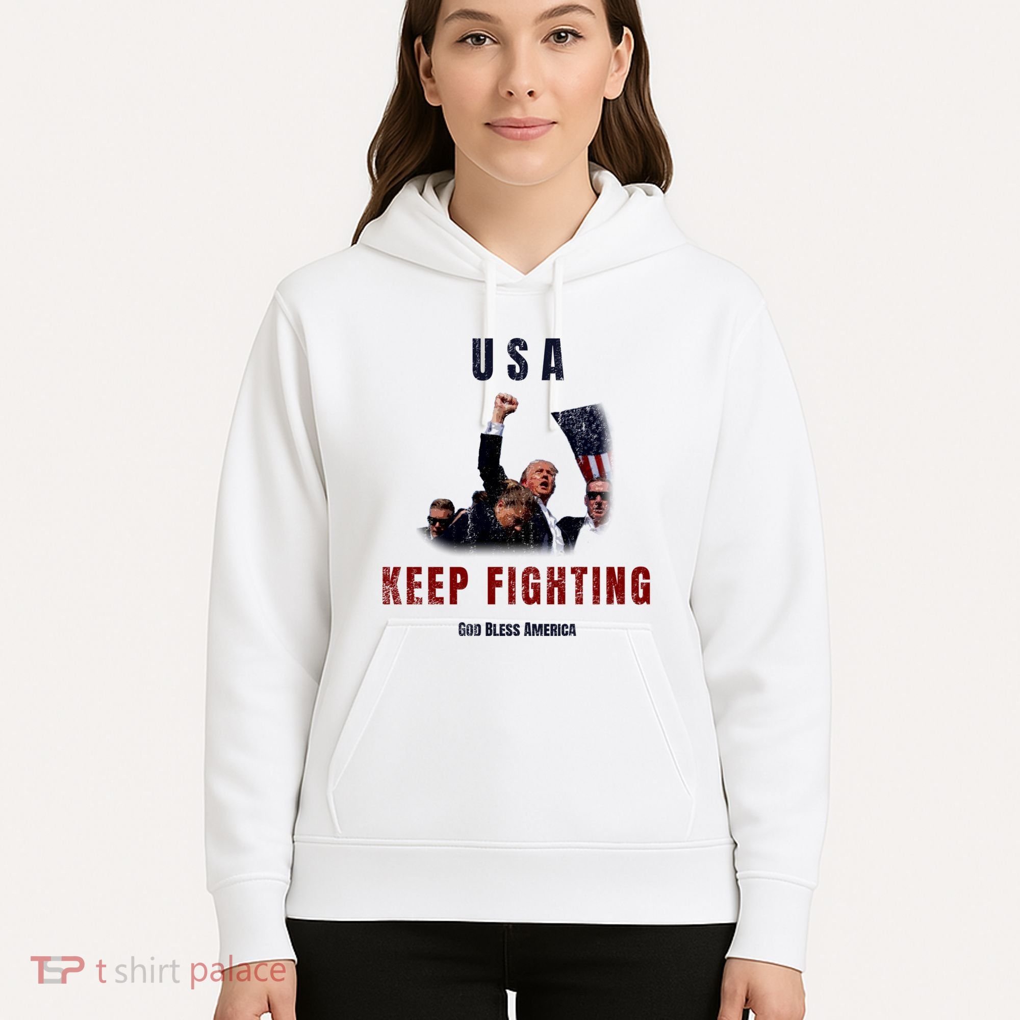 God Bless America “Keep Fighting” Hoodie