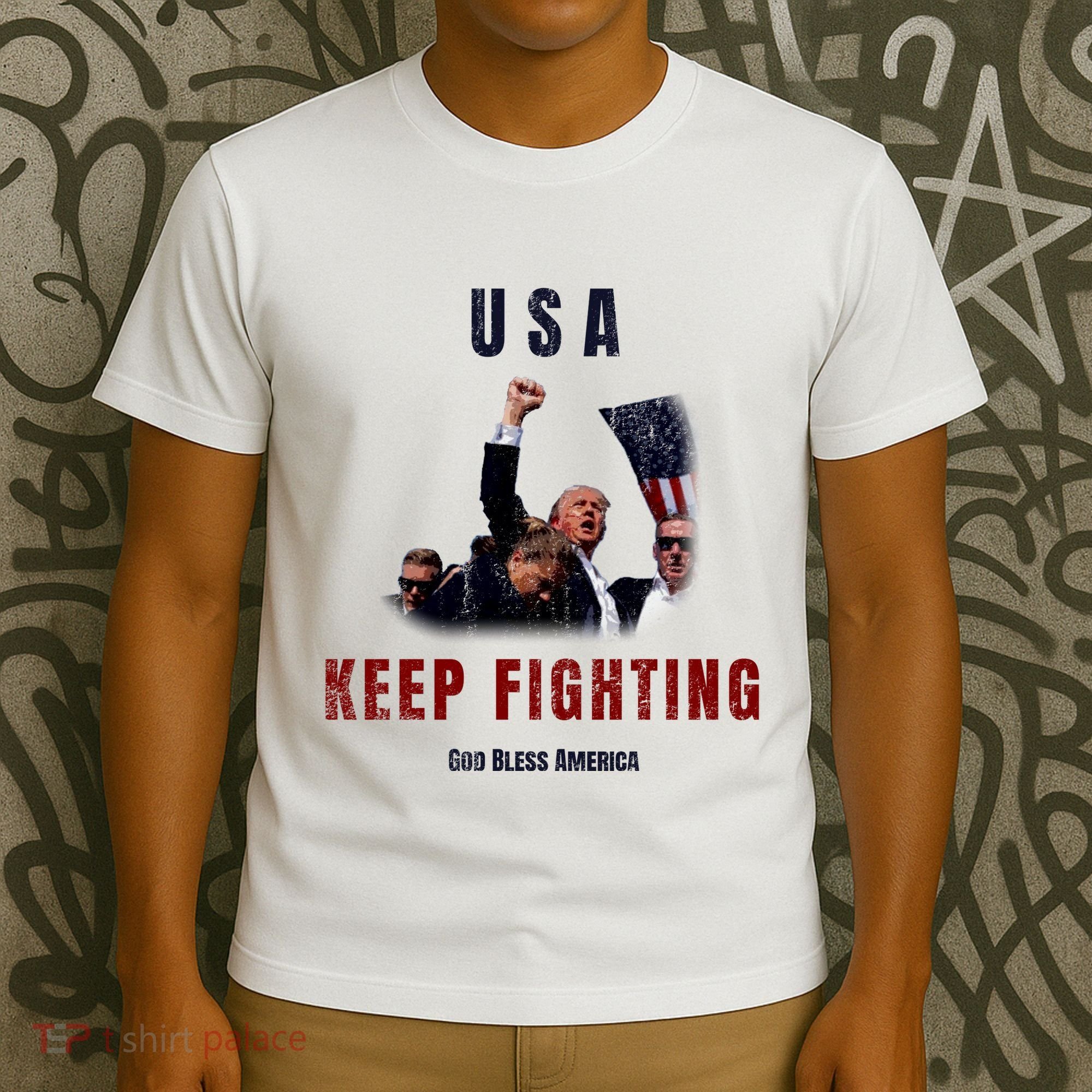 God Bless America “Keep Fighting” T-Shirt