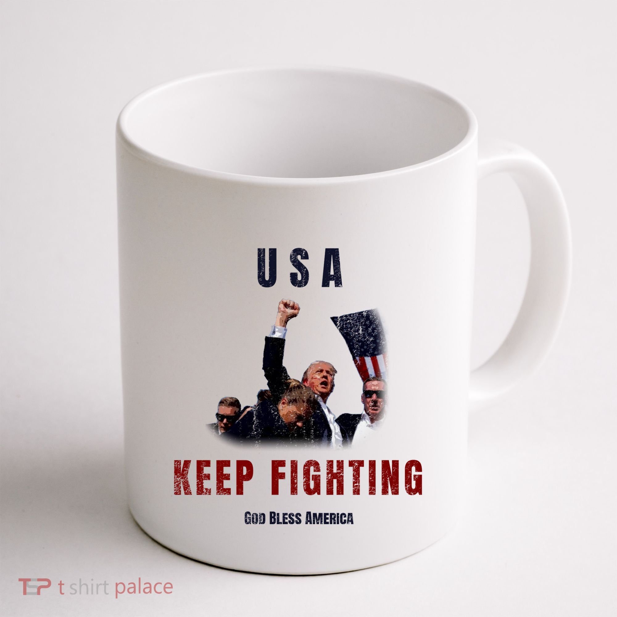 God Bless America “Keep Fighting” Coffee Mug