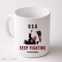 God Bless America “Keep Fighting” Coffee Mug thumb 0