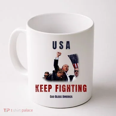 God Bless America “Keep Fighting” Coffee Mug