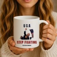 God Bless America “Keep Fighting” Coffee Mug thumb 3