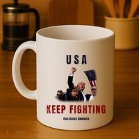 God Bless America “Keep Fighting” Coffee Mug thumb 4