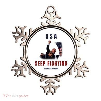 God Bless America “Keep Fighting” Ornament