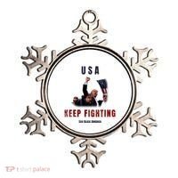 God Bless America “Keep Fighting” Ornament thumb 0