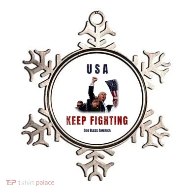 God Bless America “Keep Fighting” Ornament